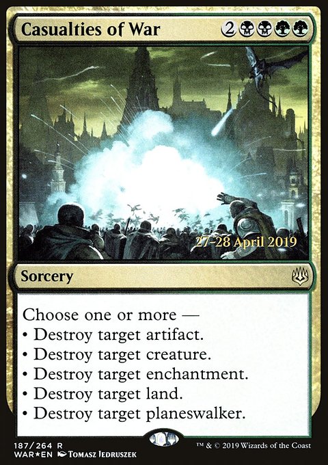 Casualties of War, War of the Spark Promos #187s, Magic: The Gathering card