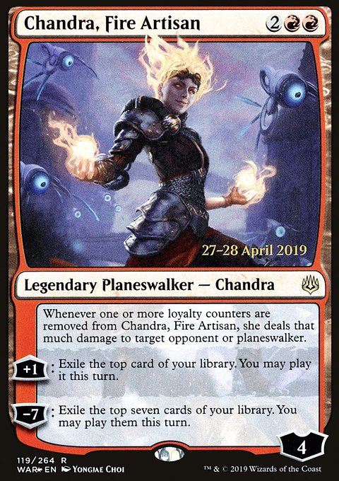 Chandra, Fire Artisan, War of the Spark Promos #119s, Magic: The Gathering card