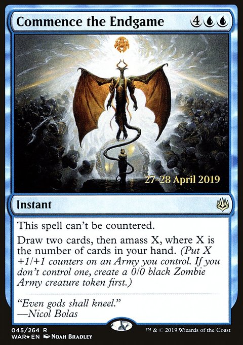 Commence the Endgame, War of the Spark Promos #45s, Magic: The Gathering card