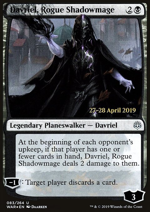 Davriel, Rogue Shadowmage, War of the Spark Promos #83s, Magic: The Gathering card
