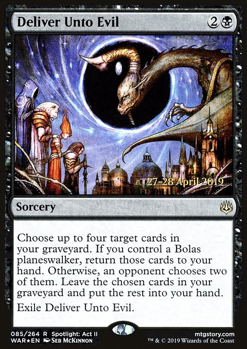 Deliver Unto Evil, War of the Spark Promos #85s, Magic: The Gathering card