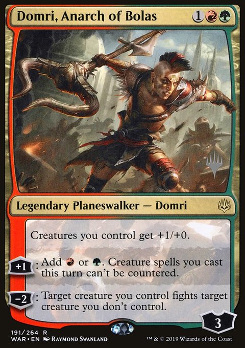 Domri, Anarch of Bolas, War of the Spark Promos #191p, Magic: The Gathering card
