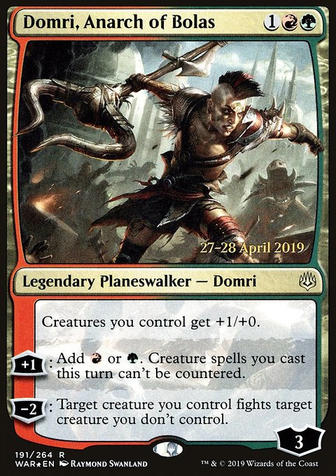 Domri, Anarch of Bolas, War of the Spark Promos #191s, Magic: The Gathering card