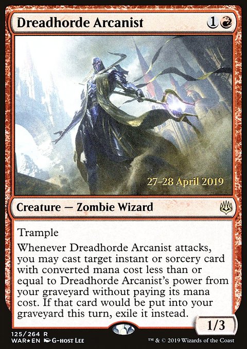 Dreadhorde Arcanist, War of the Spark Promos #125s, Magic: The Gathering card