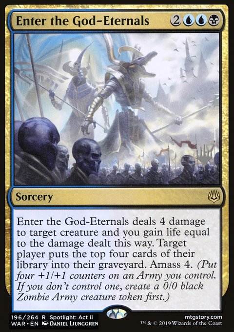 Enter the God-Eternals, War of the Spark Promos #196p, Magic: The Gathering card