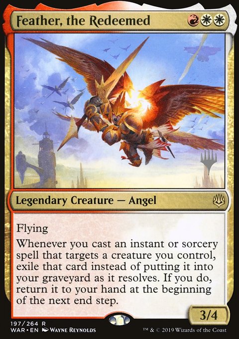 Feather, the Redeemed, War of the Spark Promos #197p, Magic: The Gathering card