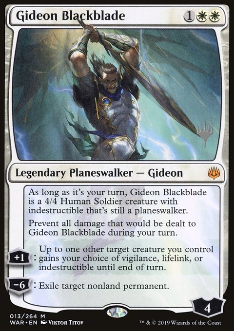 Gideon Blackblade, War of the Spark Promos #13p, Magic: The Gathering card