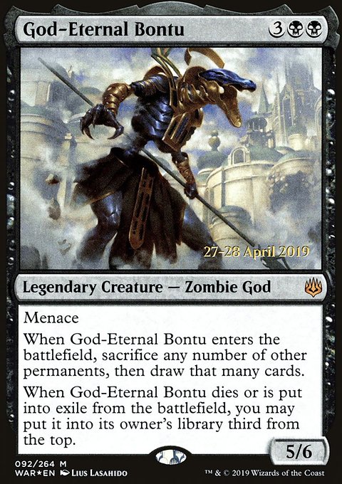 God-Eternal Bontu, War of the Spark Promos #92s, Magic: The Gathering card