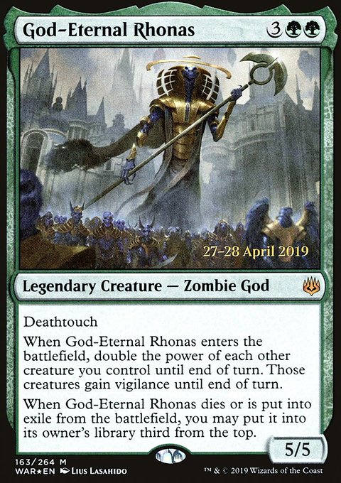 God-Eternal Rhonas, War of the Spark Promos #163s, Magic: The Gathering card