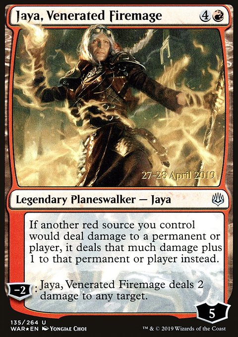 Jaya, Venerated Firemage, War of the Spark Promos #135s, Magic: The Gathering card