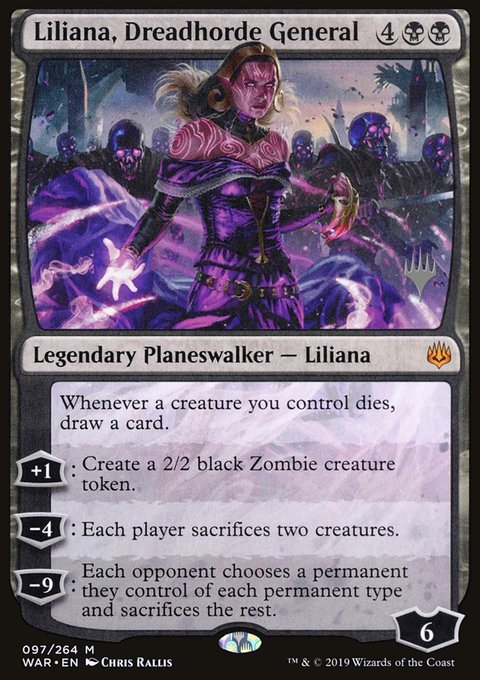 Liliana, Dreadhorde General, War of the Spark Promos #97p, Magic: The Gathering card