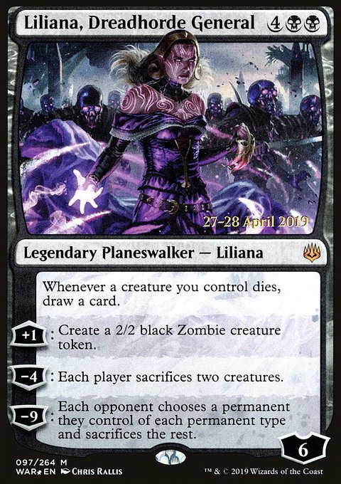 Liliana, Dreadhorde General, War of the Spark Promos #97s, Magic: The Gathering card