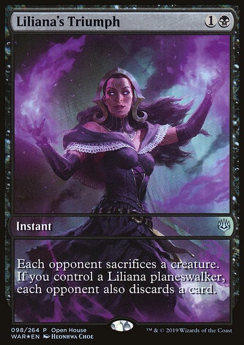 Liliana's Triumph, War of the Spark Promos #98, Magic: The Gathering card