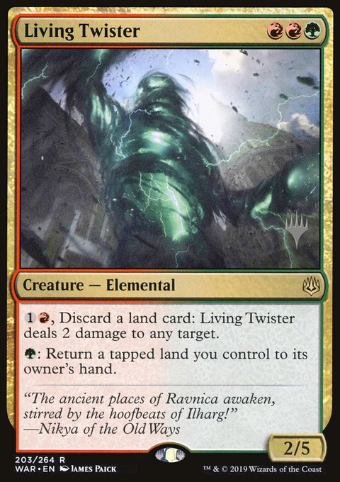 Living Twister, War of the Spark Promos #203p, Magic: The Gathering card