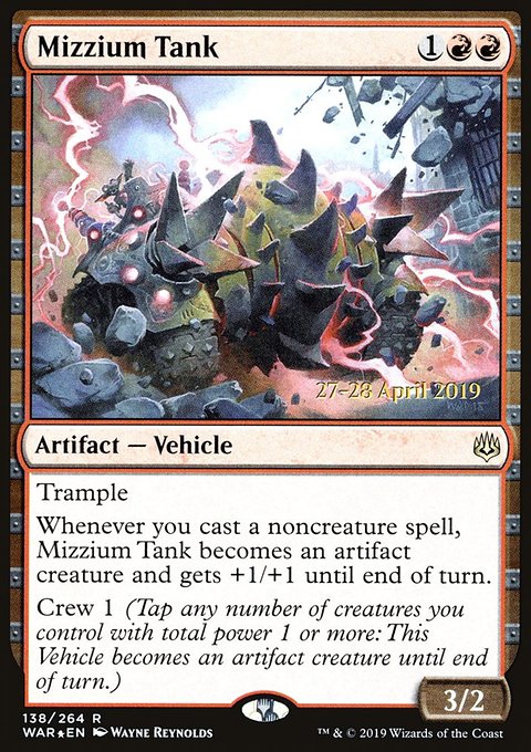 Mizzium Tank, War of the Spark Promos #138s, Magic: The Gathering card