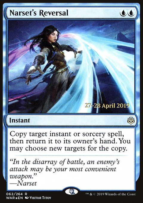 Narset's Reversal, War of the Spark Promos #62s, Magic: The Gathering card
