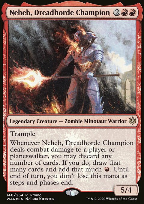 Neheb, Dreadhorde Champion, War of the Spark Promos #140★, Magic: The Gathering card