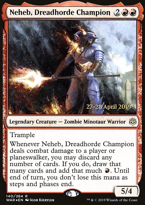 Neheb, Dreadhorde Champion, War of the Spark Promos #140s, Magic: The Gathering card