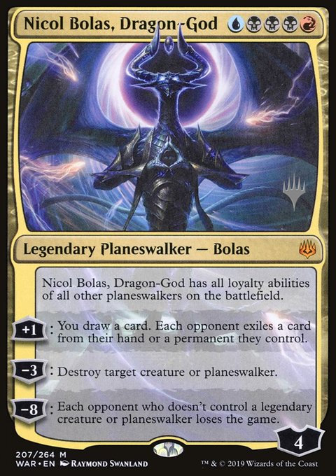 Nicol Bolas, Dragon-God, War of the Spark Promos #207p, Magic: The Gathering card