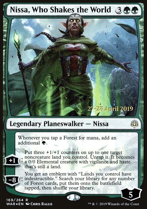 Nissa, Who Shakes the World, War of the Spark Promos #169s, Magic: The Gathering card