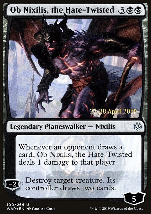 Ob Nixilis, the Hate-Twisted, War of the Spark Promos #100s, Magic: The Gathering card