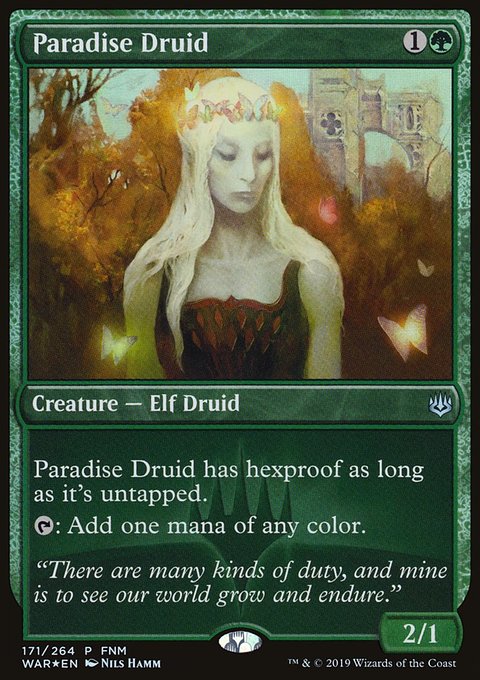 Paradise Druid, War of the Spark Promos #171, Magic: The Gathering card