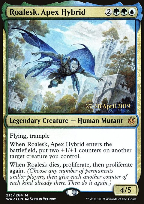 Roalesk, Apex Hybrid, War of the Spark Promos #213s, Magic: The Gathering card