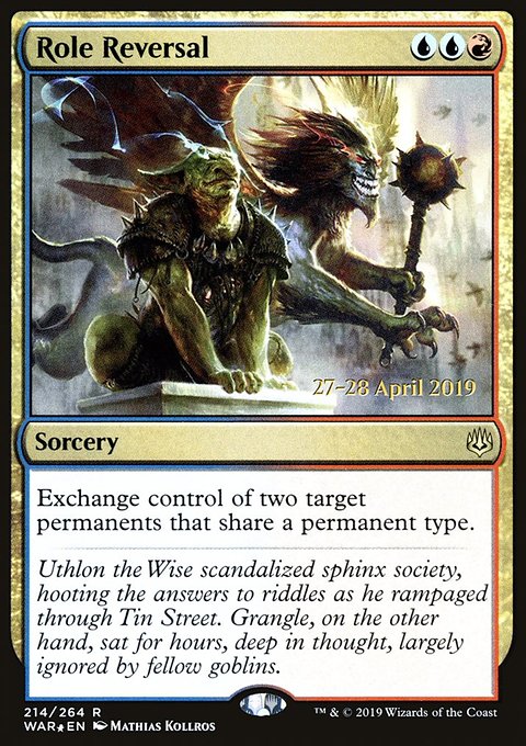 Role Reversal, War of the Spark Promos #214s, Magic: The Gathering card