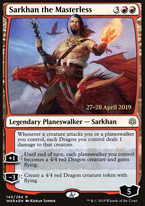 Sarkhan the Masterless, War of the Spark Promos #143s, Magic: The Gathering card