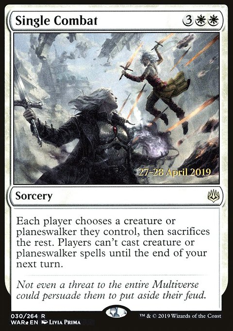 Single Combat, War of the Spark Promos #30s, Magic: The Gathering card