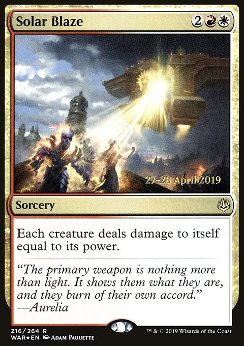 Solar Blaze, War of the Spark Promos #216s, Magic: The Gathering card