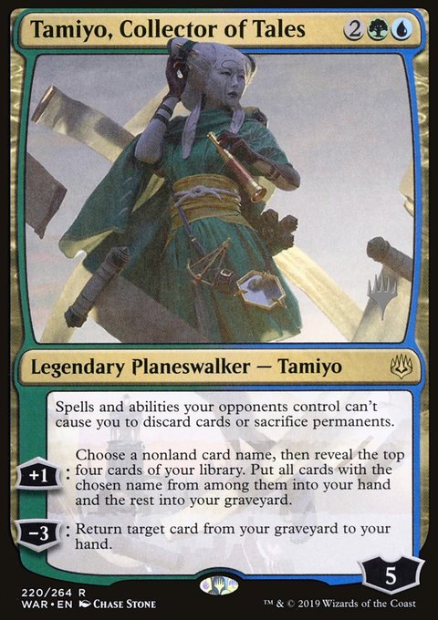 Tamiyo, Collector of Tales, War of the Spark Promos #220p, Magic: The Gathering card