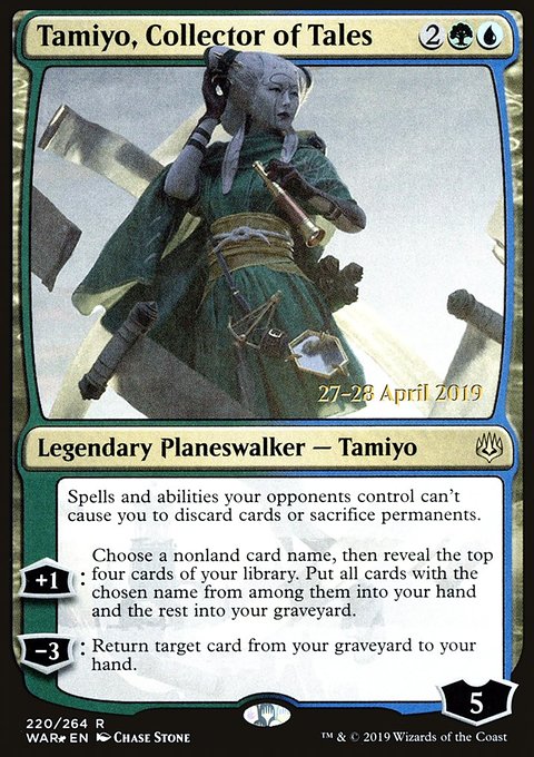 Tamiyo, Collector of Tales, War of the Spark Promos #220s, Magic: The Gathering card