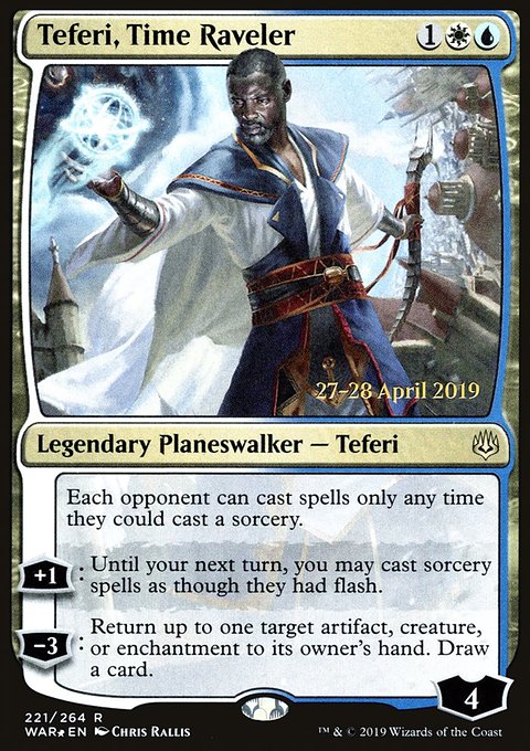 Teferi, Time Raveler, War of the Spark Promos #221s, Magic: The Gathering card