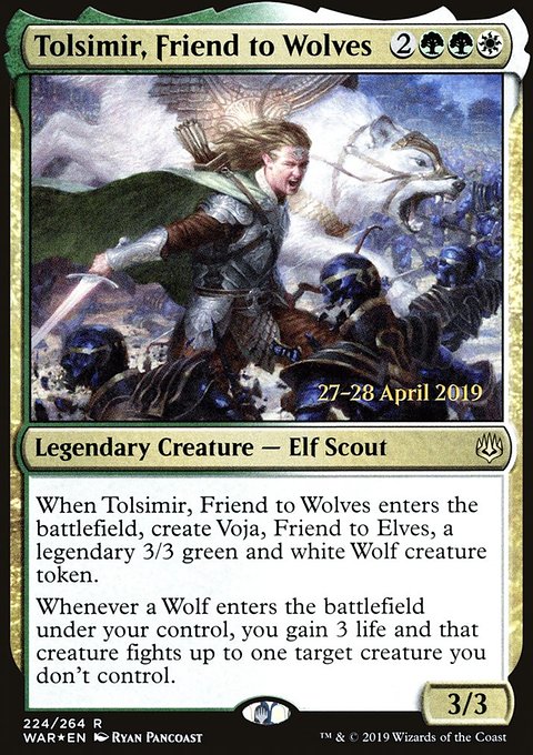Tolsimir, Friend to Wolves, War of the Spark Promos #224s, Magic: The Gathering card