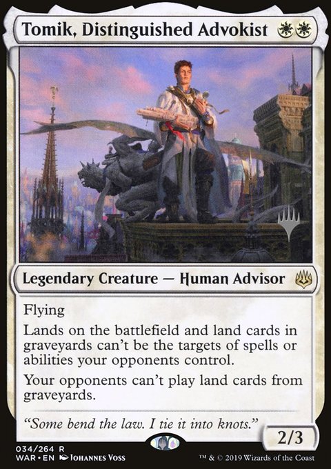 Tomik, Distinguished Advokist, War of the Spark Promos #34p, Magic: The Gathering card