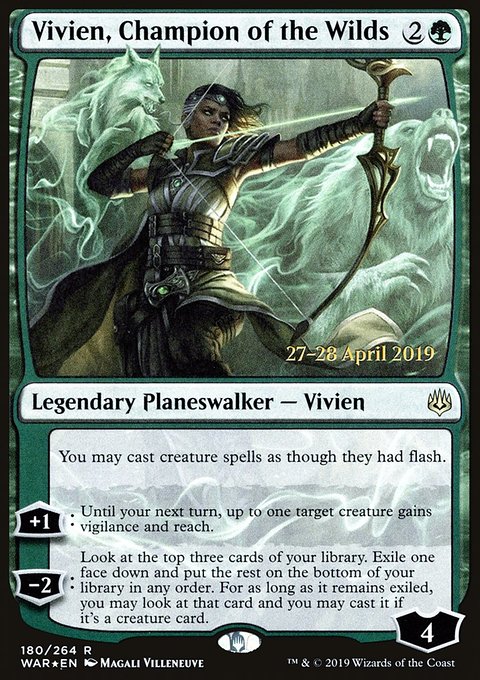 Vivien, Champion of the Wilds, War of the Spark Promos #180s, Magic: The Gathering card
