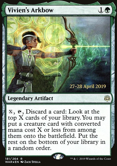 Vivien's Arkbow, War of the Spark Promos #181s, Magic: The Gathering card