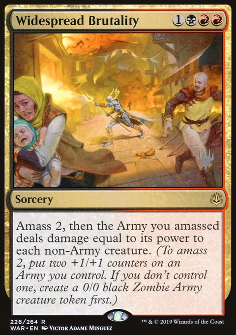Widespread Brutality, War of the Spark Promos #226p, Magic: The Gathering card
