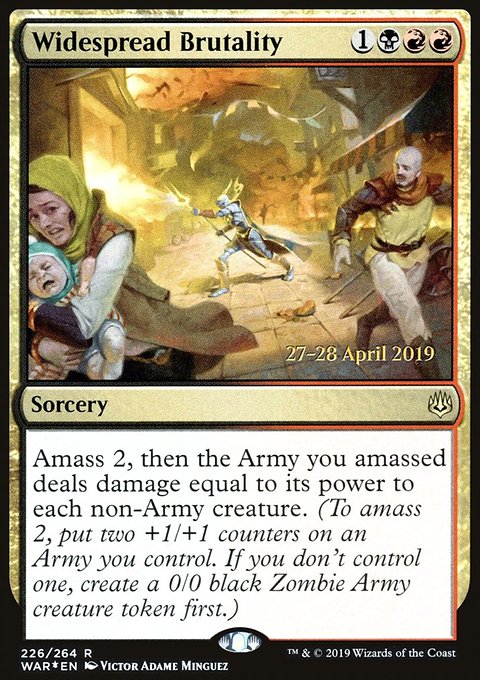 Widespread Brutality, War of the Spark Promos #226s, Magic: The Gathering card