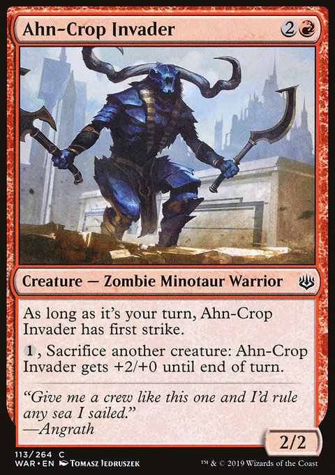 Ahn-Crop Invader, War of the Spark #113, Magic: The Gathering card