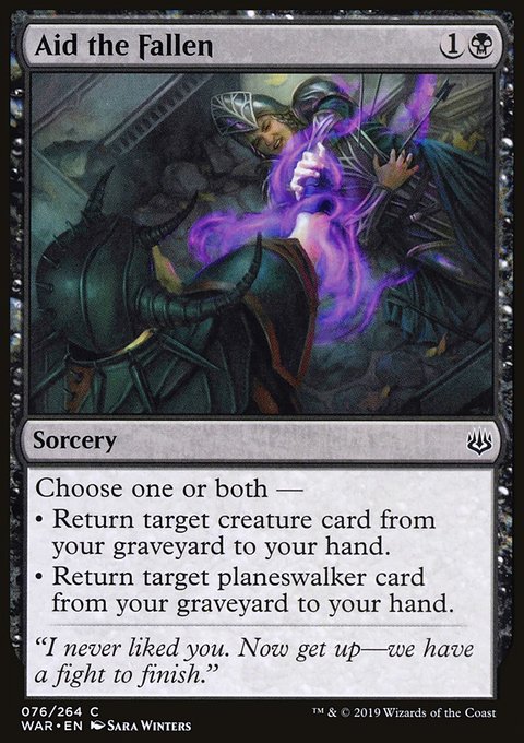 Aid the Fallen, War of the Spark #76, Magic: The Gathering card