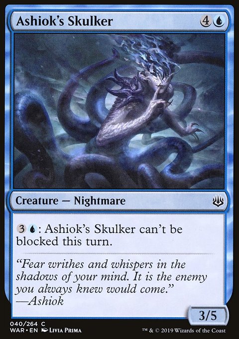Ashiok's Skulker, War of the Spark #40, Magic: The Gathering card