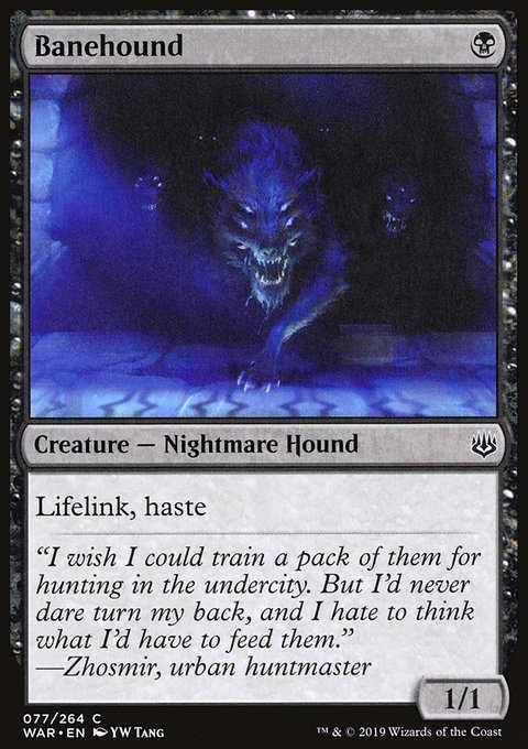 Banehound, War of the Spark #77, Magic: The Gathering card