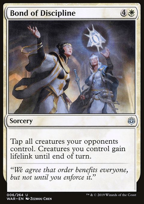 Bond of Discipline, War of the Spark #6, Magic: The Gathering card