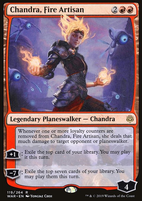 Chandra, Fire Artisan, War of the Spark #119, Magic: The Gathering card