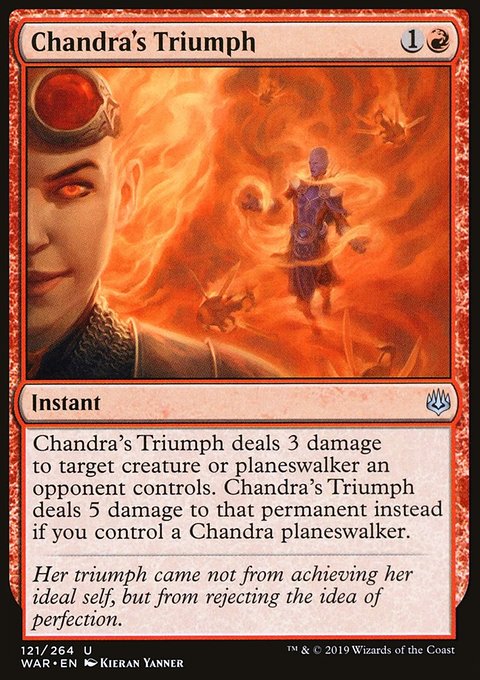 Chandra's Triumph, War of the Spark #121, Magic: The Gathering card