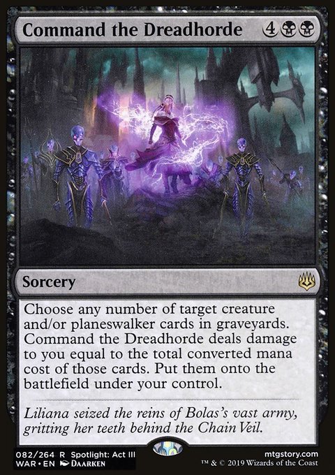 Command the Dreadhorde, War of the Spark #82, Magic: The Gathering card