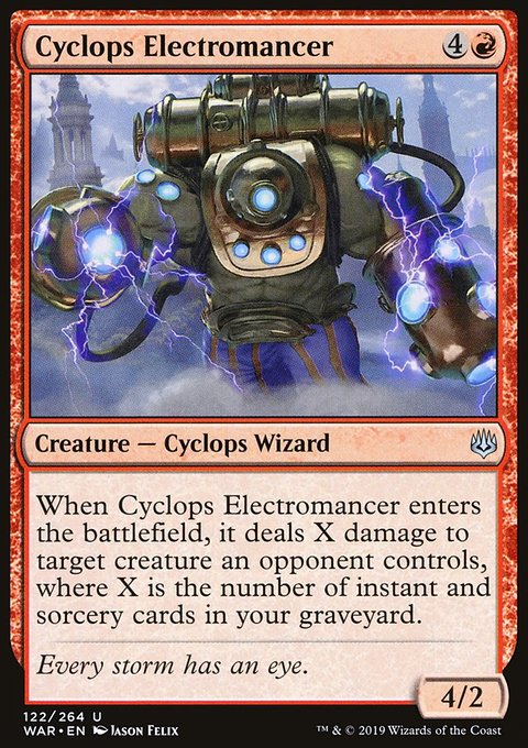 Cyclops Electromancer, War of the Spark #122, Magic: The Gathering card