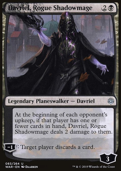 Davriel, Rogue Shadowmage, War of the Spark #83, Magic: The Gathering card